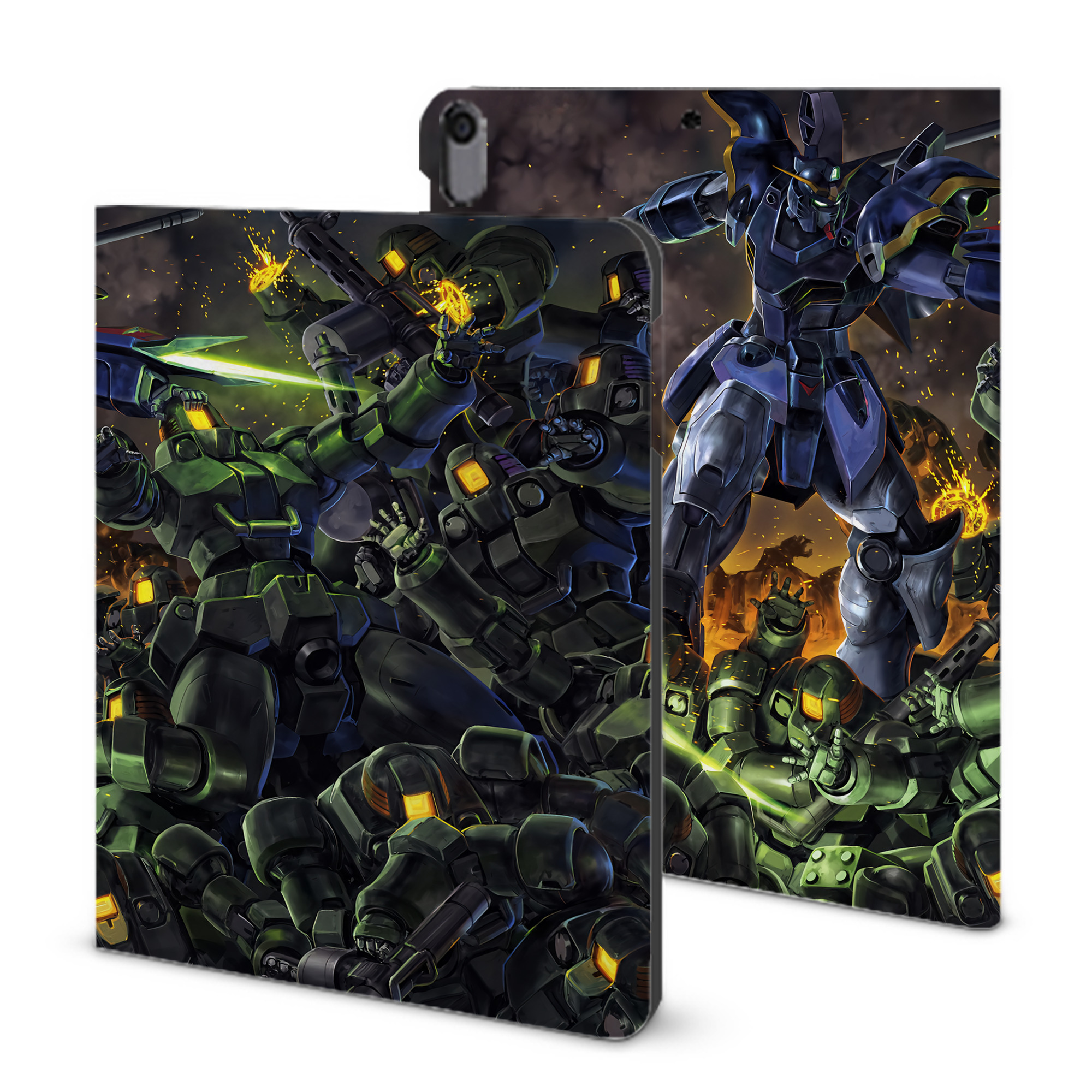 （画像用） 機動戦士ガンダム Mobile Suit Gundam IPad ケース ブック型 PUレザー TPU 耐衝撃 軽量 薄型 ペン収納なし 全面保護 IPad 各モデル対応